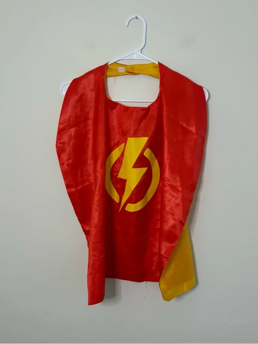 Boys Flash Cape Red Orange Yellow Halloween Play Dress Up Superhero